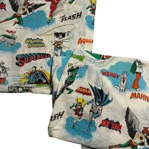 1977 True Vintage DC Comics SEARS Drapes Curtains Home Batman Superman 70s 80s